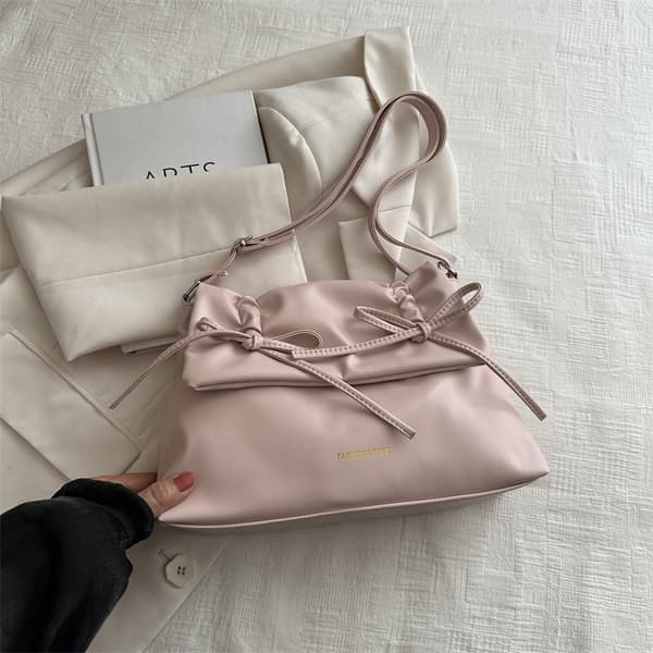 Mode Axelväska Dam Enkel Casual Underarmsväskor Väska✨y Sling Dumplin Pink