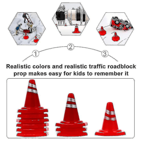 15 stk. Mini Sports Træningskegler Miniature Trafik Træningskegler Små Sikkerhedsparkeringskegler Børn Lad Som Om Legetøj