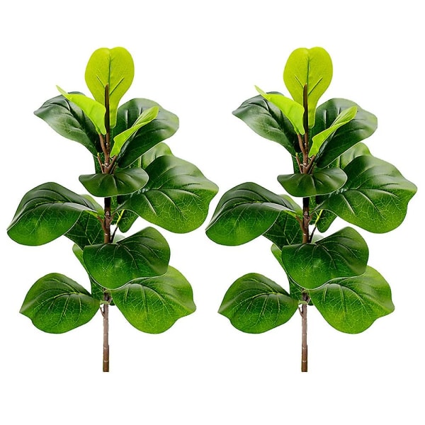 Kunstige planter Violinblad Figen Faux Ficus Lyrata Træ Falske grønne buske Grønt til haveporc