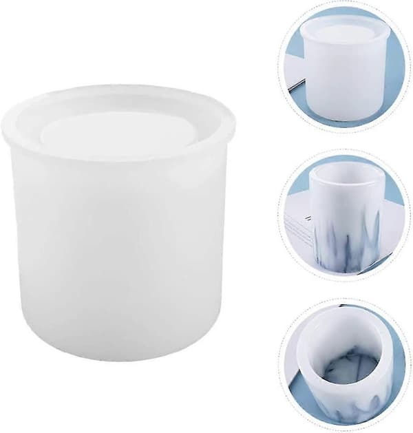 Penholder Silikoneforme Resin Blomsterpotteforme Blyantholder Krystal Epoxy Form