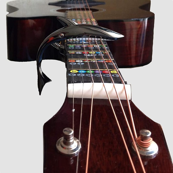 Shark Guitar Capo sinkkiseoksesta valmistettu capo akustisille sähköklassisille kitaroille ja bassolle Ukulele Capo Wit