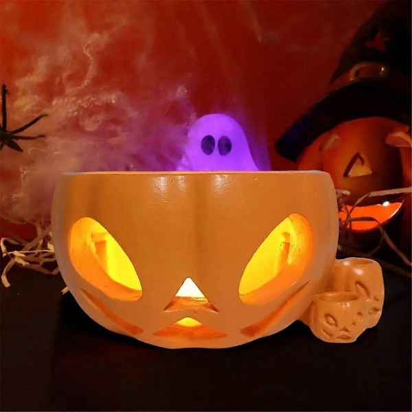 Dryckeshållare Dekoration Pumpa Dryckeshållare för Halloweenfester Resin Material Dekorativ