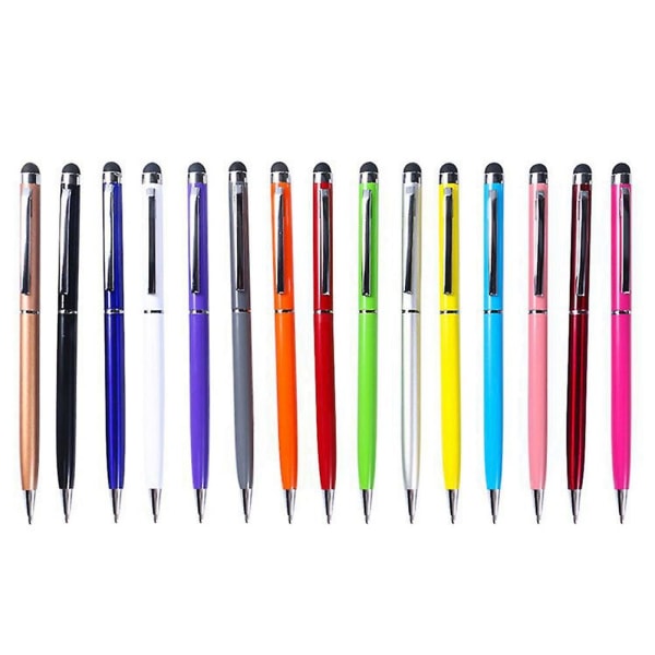 15 st penna för pekskärm Metallpenna Flerfärgad penna för pekskärms mobiltelefonenheter