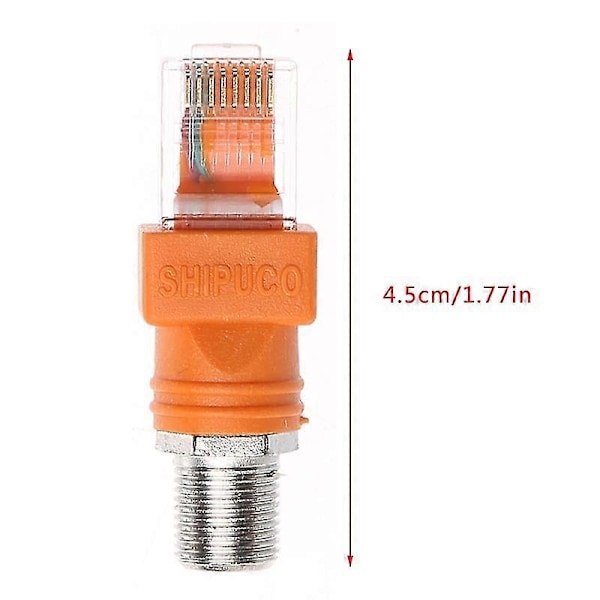 F Hona Till Rj45 Hane Koaxial Barrel Kopplingsadapter Rj45 Till Rf Kontaktomvandlare