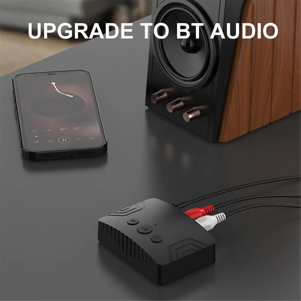 Bluetooth 5.3 Ljudmottagare Sändare 3,5mm Aux Rca USB Stereo Musik Trådlös Ljudadapter För