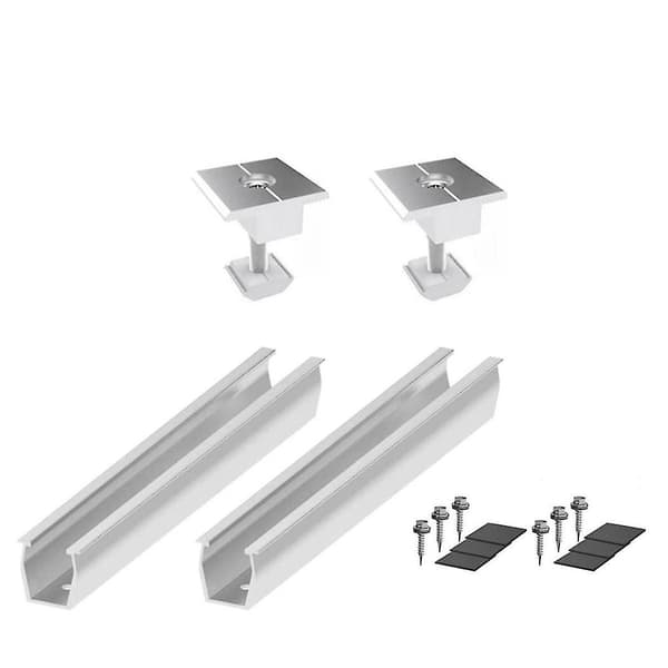 Solpanel Monteringsfäste Skenor Klämma Fästmodul Montering Pv Solenergi Tillbehör Trapetsformat Tak 35mm