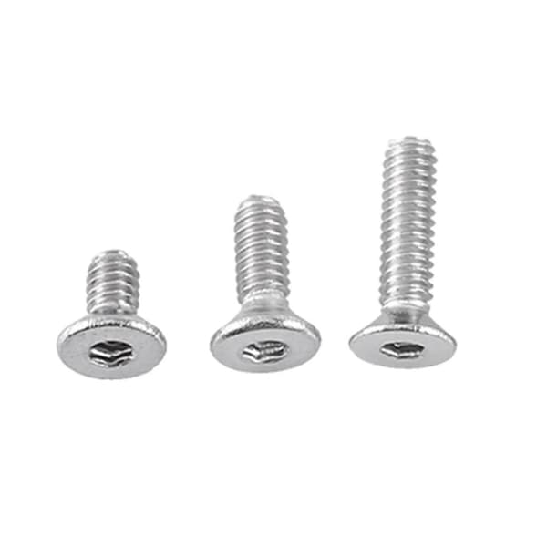 250 stk. M2 Hex Socket Skruer Bolt Med Hex Møtrikker Sortiment A2 Rustfrit Stål (Fladt hoved) YEMAA