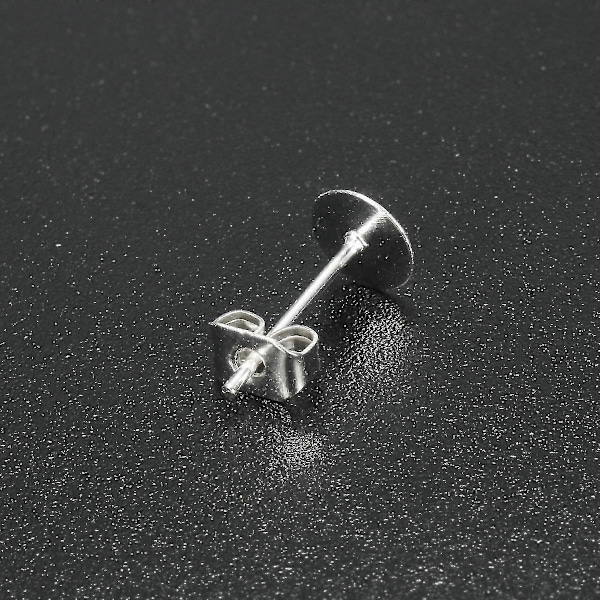 200 kpl Korvakorunapit 6 mm Tyynyt ja Mutterit Hopeanväristä Kirurginterästä DIY Uusi