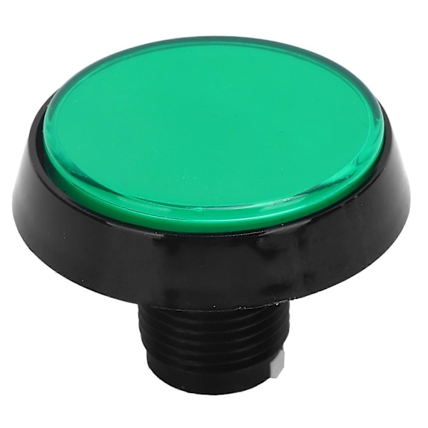 60 mm suuri pyöreä litteä painike LED-valolla ja 3-jalkakytkimellä nosturikoneeseen/pelikonsoliin, vihreä