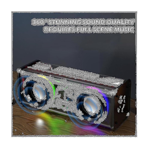 V8 Transparent Bluetooth-høyttalere Rgb Light Wireless Outdoor Sports Bluetooth Audio Tws Subwoofer S