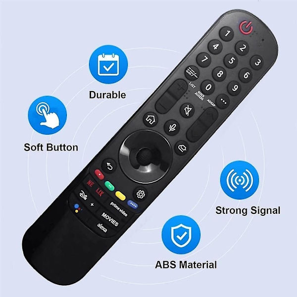 Erstatning MR22GA Stemmefjernkontroll for LG Smart TV-fjernkontroll med peker for LG OLED QNED NanoCell UHD