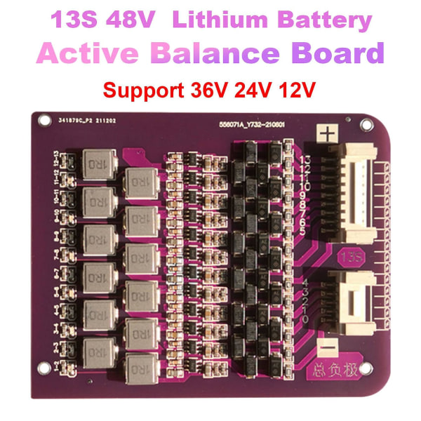 13s 48v Lifepo4 ternært lithiumbatteri Active Balance Board Support 36v 24v 12v lithiumbatteri Pr