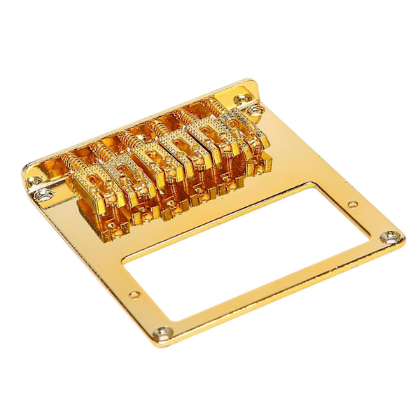 6-Rullars Sadel 6-Strängs Humbucker Gitarrbro för Tele Guitar (Guld)