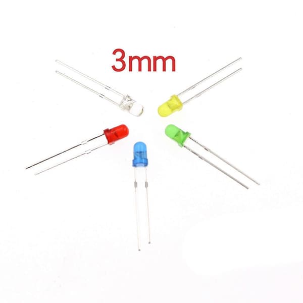 5 Farger F5+f3 Mm Led Kit Boks Rød Gul Blå Grønn Hvit Lysdiode