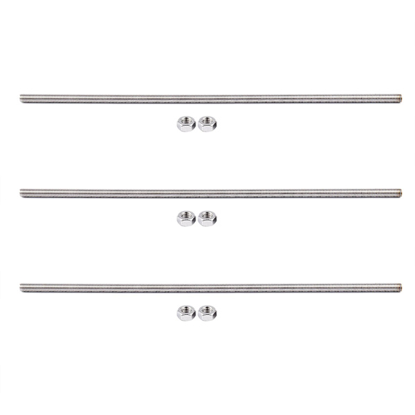 3 kpl 320 mm X M8 Ruostumattomasta Teräksestä Tehtyä Kierteistä Tankoa, Hopea