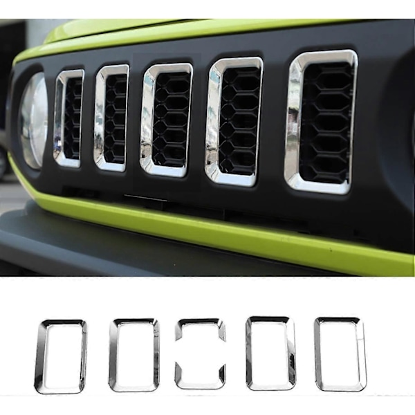 til Jimny Front Grill Indsats + Forlygte Dækbeklædning til 2019 2020 Sølv
