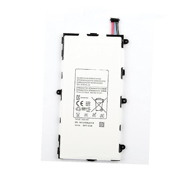 Kompatibel med T4000e batteri 4000mah kompatibel med Samsung Galaxy Tab 3 7.0 Sm T210 T211 T215 T2105 T217a Gt P3210 P3200 + værktøjer