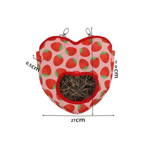 2 kpl Sydämen muotoinen riippukassi riippupussi Pienet eläimet syöttölaitteen pidike Kanin ruokintapussi Guinea Pi