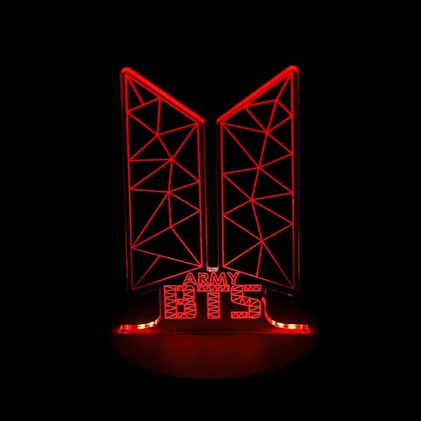 BTS LED nattlys, 16 farger, fjernkontroll