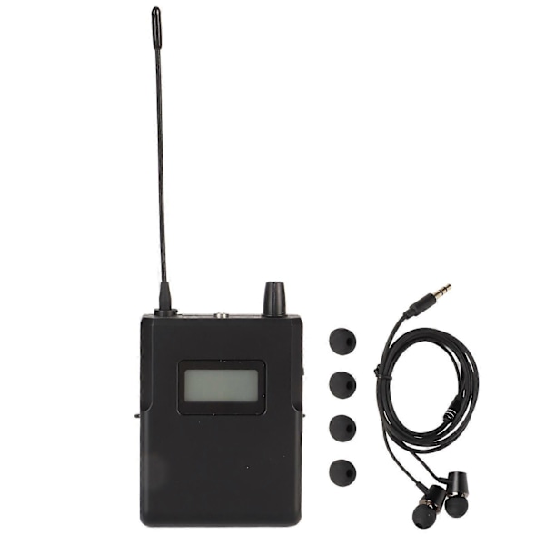 Trådløs Monitorsystem Modtager 570?590Mhz Bærbar Professionel IEM System Modtager med LCD Display til Scene Studie Optagelse Musikere YEMMA