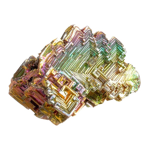 Nature Rainbow Bismuth Crystal Stone Medium prøve for innsamling av dekorasjonstråd, 1 stk.