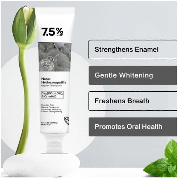 1-3x 7.5% Hap Nano-Hydroxyapatite Toothpaste Deep Cleaning for Sensitive Teeth_Special Gifts 2pcs
