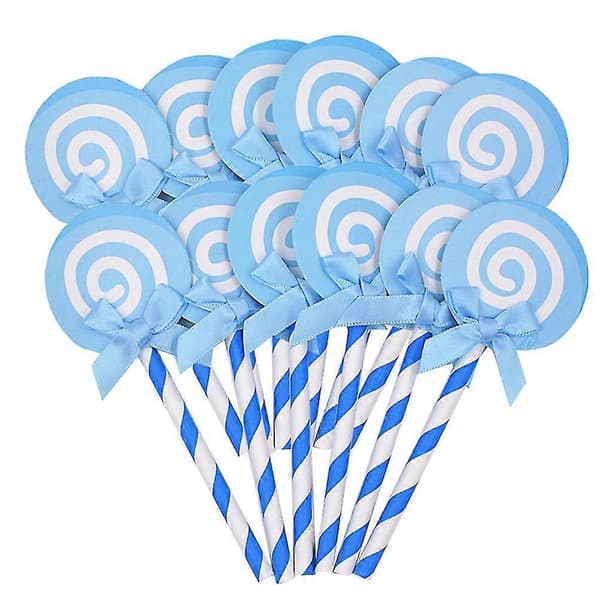 36 stk. Lollipop Cupcake-pinner i papir, bursdagskakepynt
