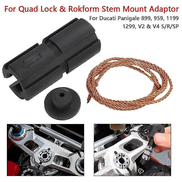 Til Ducati Panigale Quad Lock & Rokform Frempind Monteringsadapter 899 959 V2 V4 S/r/sp Banmo