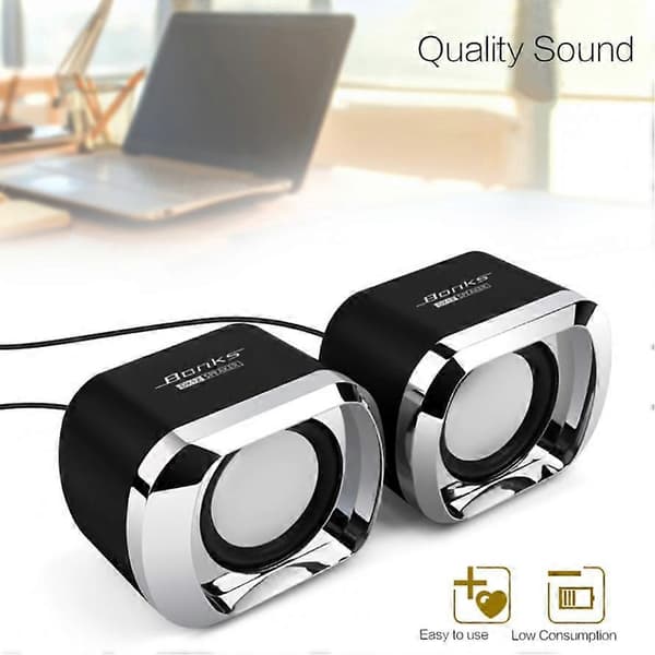 Højtydende fuld-range stereo subwoofer PC højttaler bærbar bas musik DJ USB computerhøjttalere til