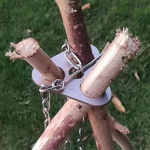 Utendørs Camping Tripod Board Grillstativ i rustfritt stål med justerbar kjetting for