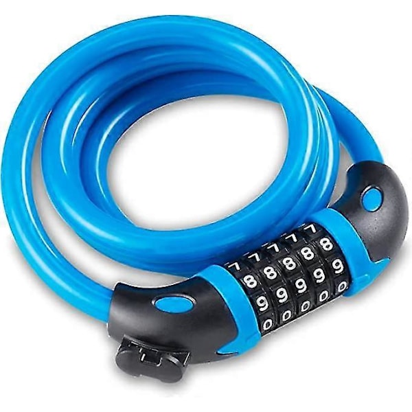 Polkupyörän lukko, pitkä 120 cm 5-numeroisella älykoodilla Jskee