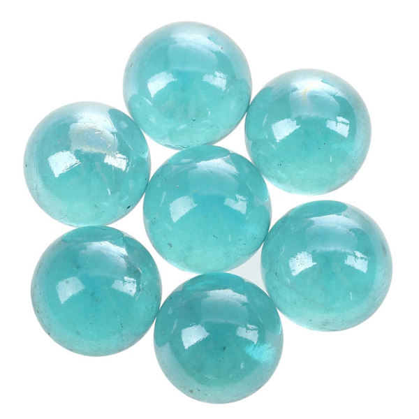 20 st Marmor 16mm Glaskulor Knicker Glaskulor Dekoration Färgade Nuggets Leksak Ljusblå