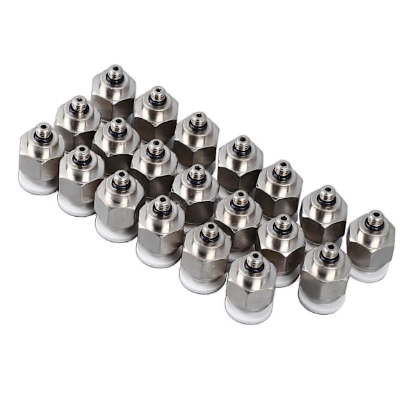 20 stk Pneumatisk lige Push Hurtigudløsningskobling Rør Rør Push To Connect Fittings