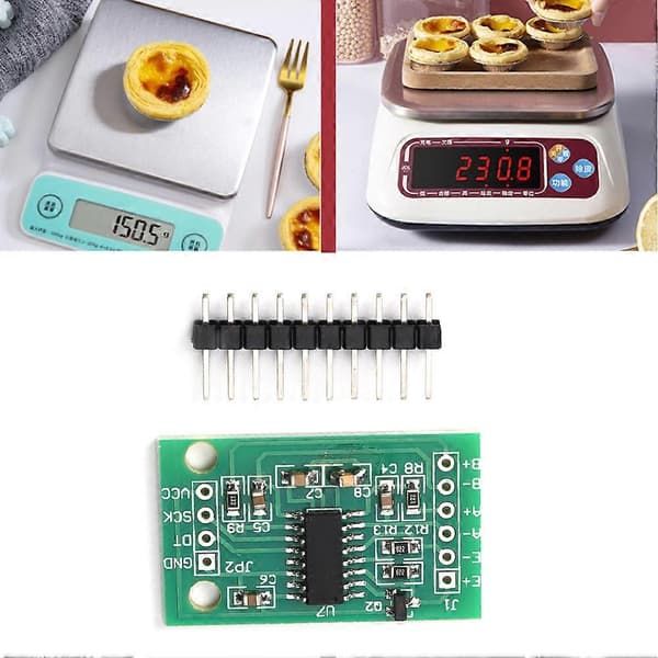 5 stk. HX711 Dobbel Kanal 24 Bit Vektsensor Høy Nøyaktighet Trykksensor Modul Tilbehør YEMAA