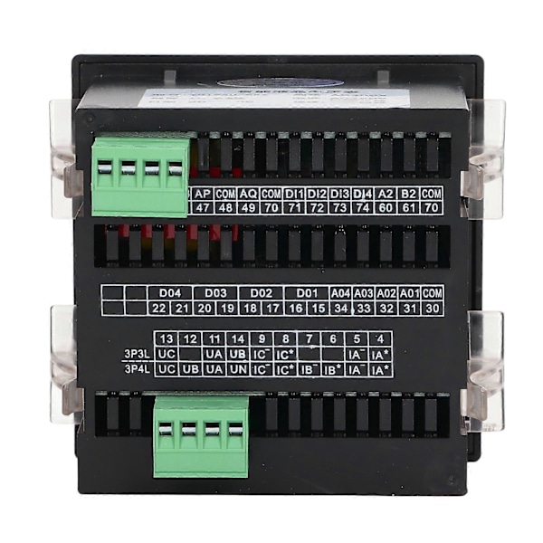 Sort Smart 3-faset Spændingsmåler LCD-Display Intelligent ABS Flammehæmmende Kabinet Voltmeter AC220V YEMAA