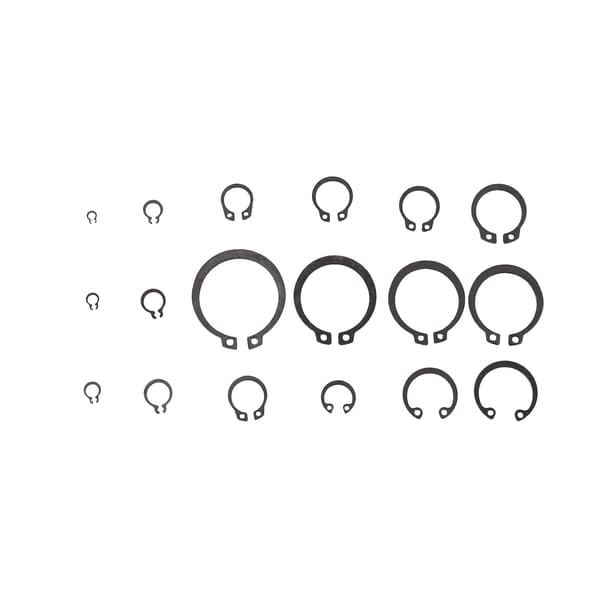 300 stk. C-clips Eksterne Snap Ring Sorte Skive Hardware Cir Clip Sikringsring Sæt til Industri