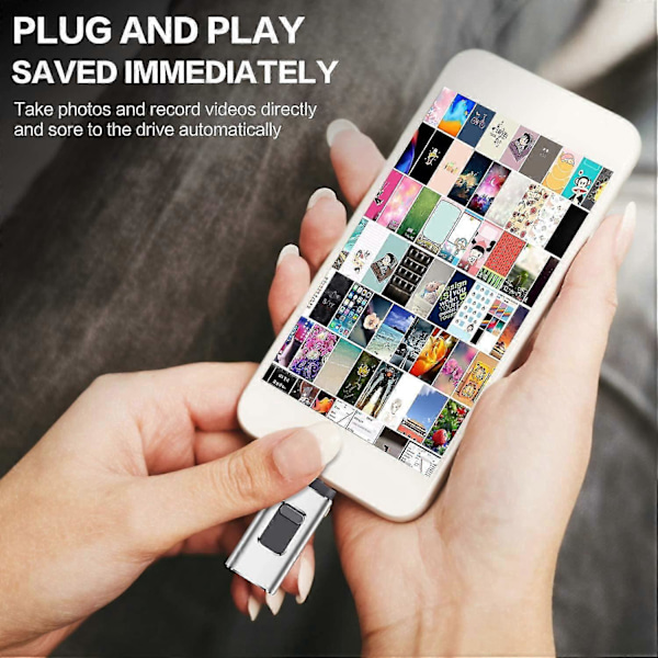 32GB Memory Stick USB 3.0 Flash Drive. Thumb Drive (32GB Sølv)