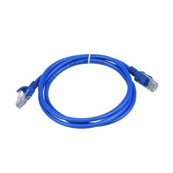 2m Lang Praktisk Ledning Kabel Internett Nettverk For PC Modem Ruter (blå)