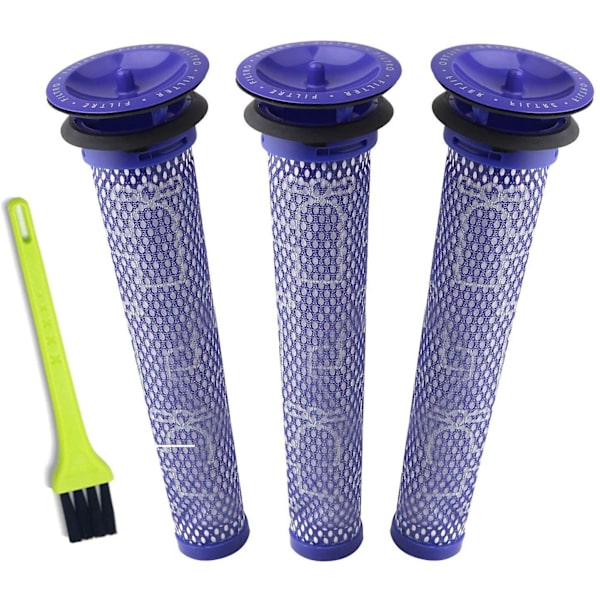 3-pack förfilter för DC58, DC59, V6, V7, V8. Ersättningsdelar 3-pack filter