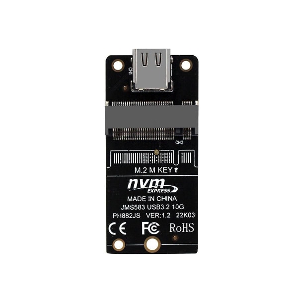 Type-C - M.2 -sovitin NVMe SSD -sovitin NVMe -kotelo M.2 - USB 3.2 Type-C -tuki M.2 SSD 2230 22