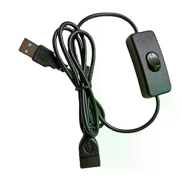 100 cm USB-kabel forlængerledning med ON/OFF-kontakt USB-kabel forlænger Toggle USB-strømforsyningsledning Holdbare adaptertilbehør 501 White A2