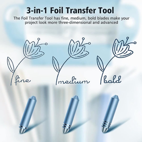 Utskifting av folieoverføringsverktøy, 3-i-1 folieoverføringssett for Cricut Maker/Maker 3, Explore, Explore One & Explore Air 2/3
