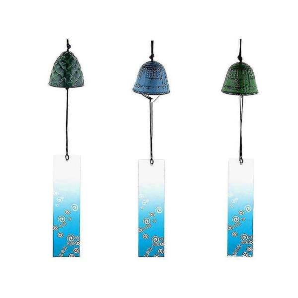 3 stycken Japanska Furin Vindspel Nambu Gjutjärn Iwachu Klockor Set