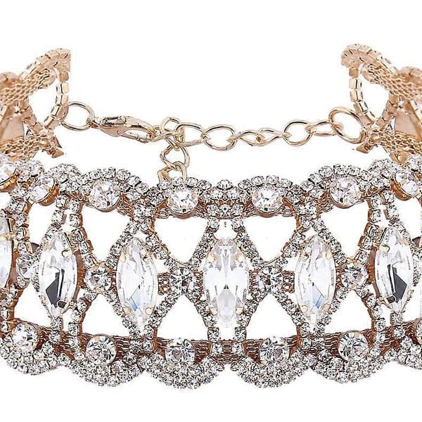 Kristalli Choker Kaulakoru Kulta Kimallava Strassi