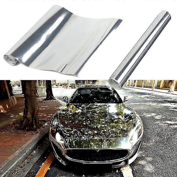 Auton elektro vinyylikalvo pinnoite kuitu kromi hopea teippi tarrat itseliimautuva koristelu 15cm x 152cm
