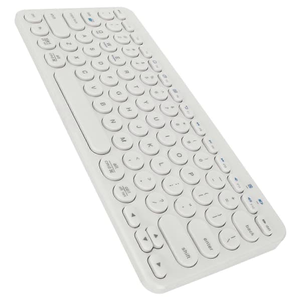 78 Tasters Trådløst Tastatur Bluetooth 5.0 Programmerbart Ergonomisk Laptop Tastatur til Windows til IOS til Android Hvid YEMMA