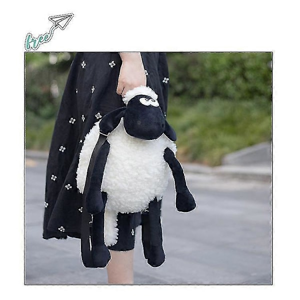 1 stk. 15,7\" Shaun the Sheep Personlighedstrendet Pludset Tegneserie Taske Rygsæk Alsidig Skuldertaske Barn