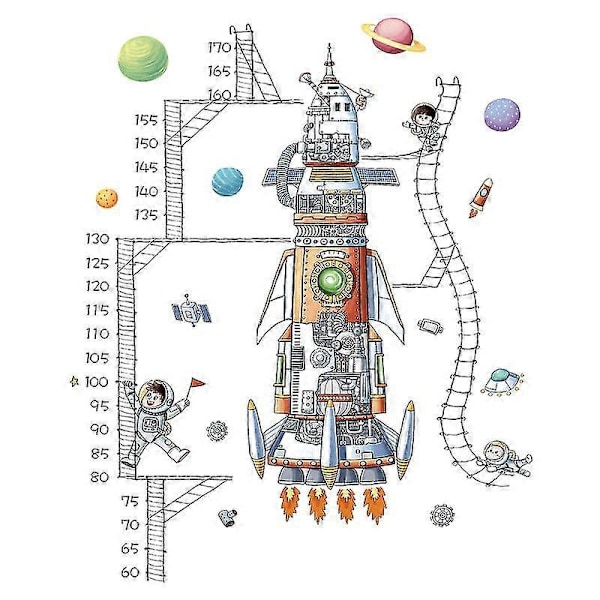 Astronaut Høydevekstdiagram Veggklistremerke for Barn