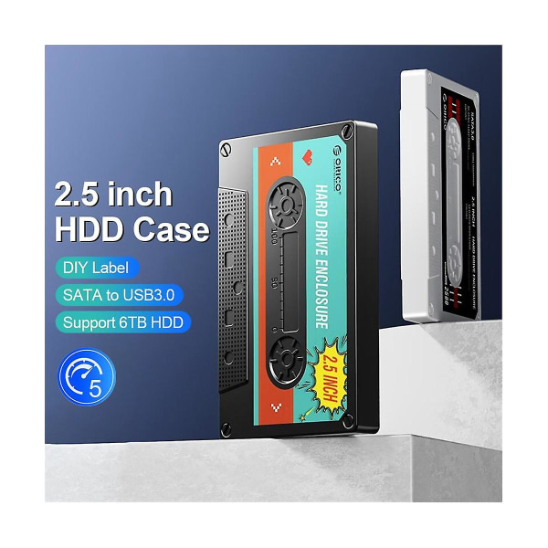 2,5 tommer harddiskkabinet Sata til usb3.0 ekstern harddisk-etui 6gbps Type-c HDD-etui med Di