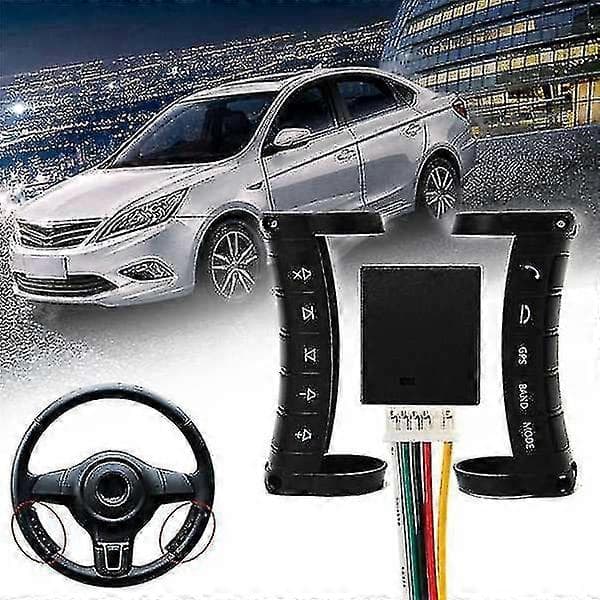 Universal Multifunktionell Trådlös Rattkontroll Bluetooth DVD Navigationsknappar Contro-Yvan